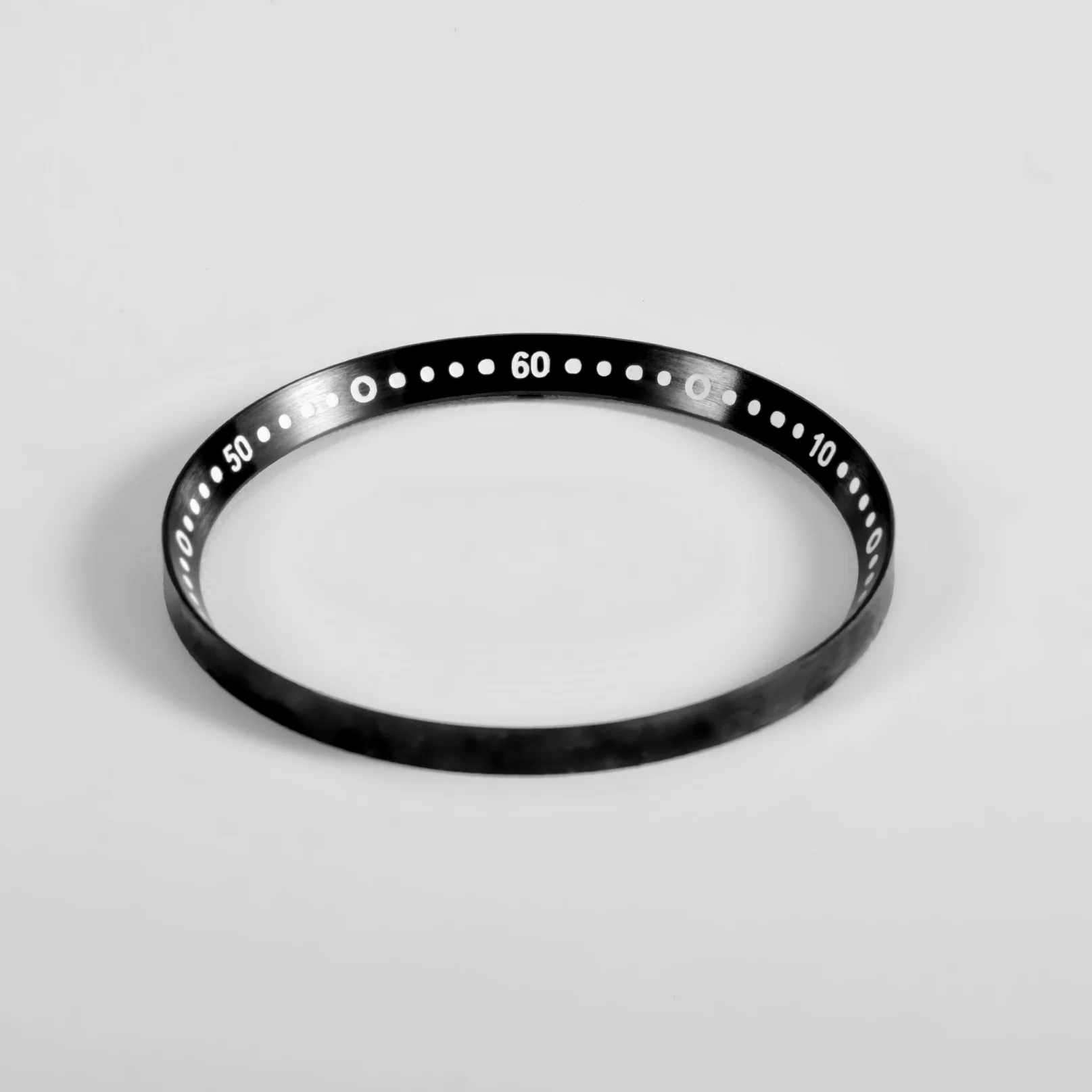 Seiko Mod Lumed Chapter Ring for SKX007/SRPD: Brushed Black with Minute Markers - Image 2