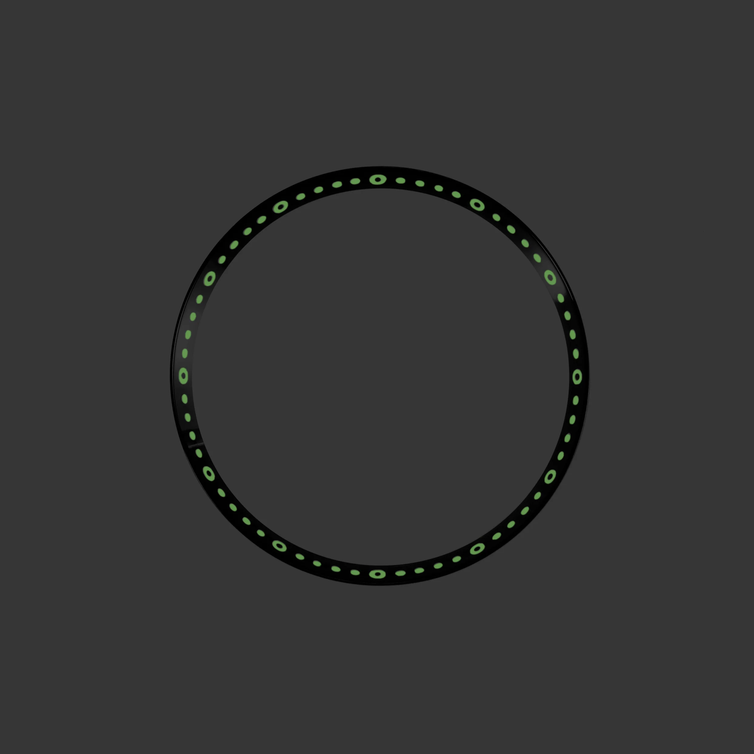 Seiko Mod Lumed Chapter Ring for SKX007/SRPD: Polished Black Stainless Steel