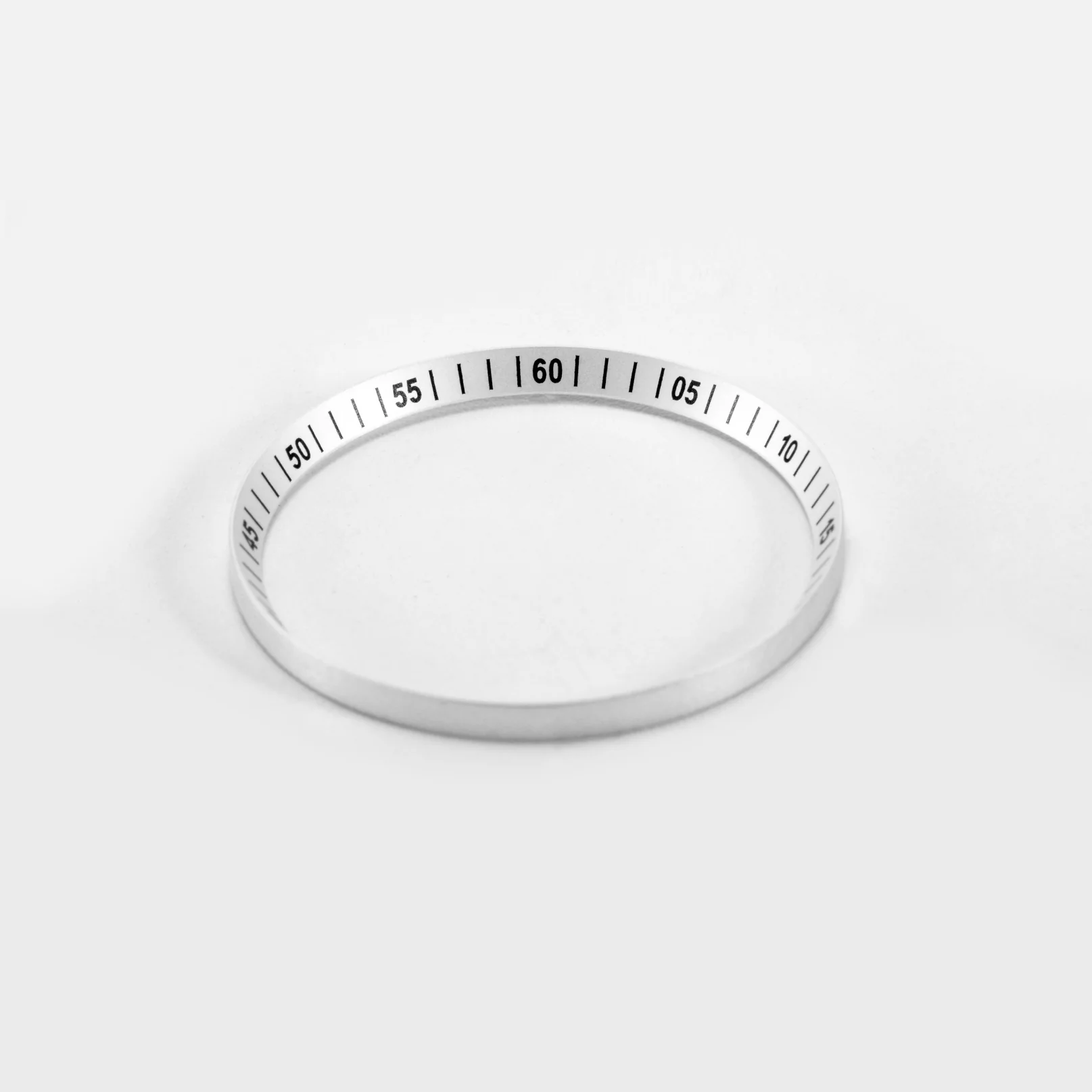 Seiko Mod SKX / SRPD Chapter Ring: Metallic White With Black Numeric Markers