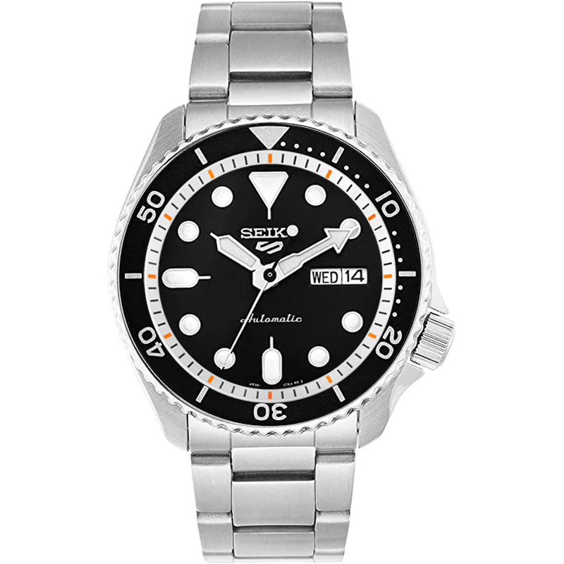 Seiko Mod SKX / SRPD Chapter Ring: Metallic White With Orange Markers - Image 2