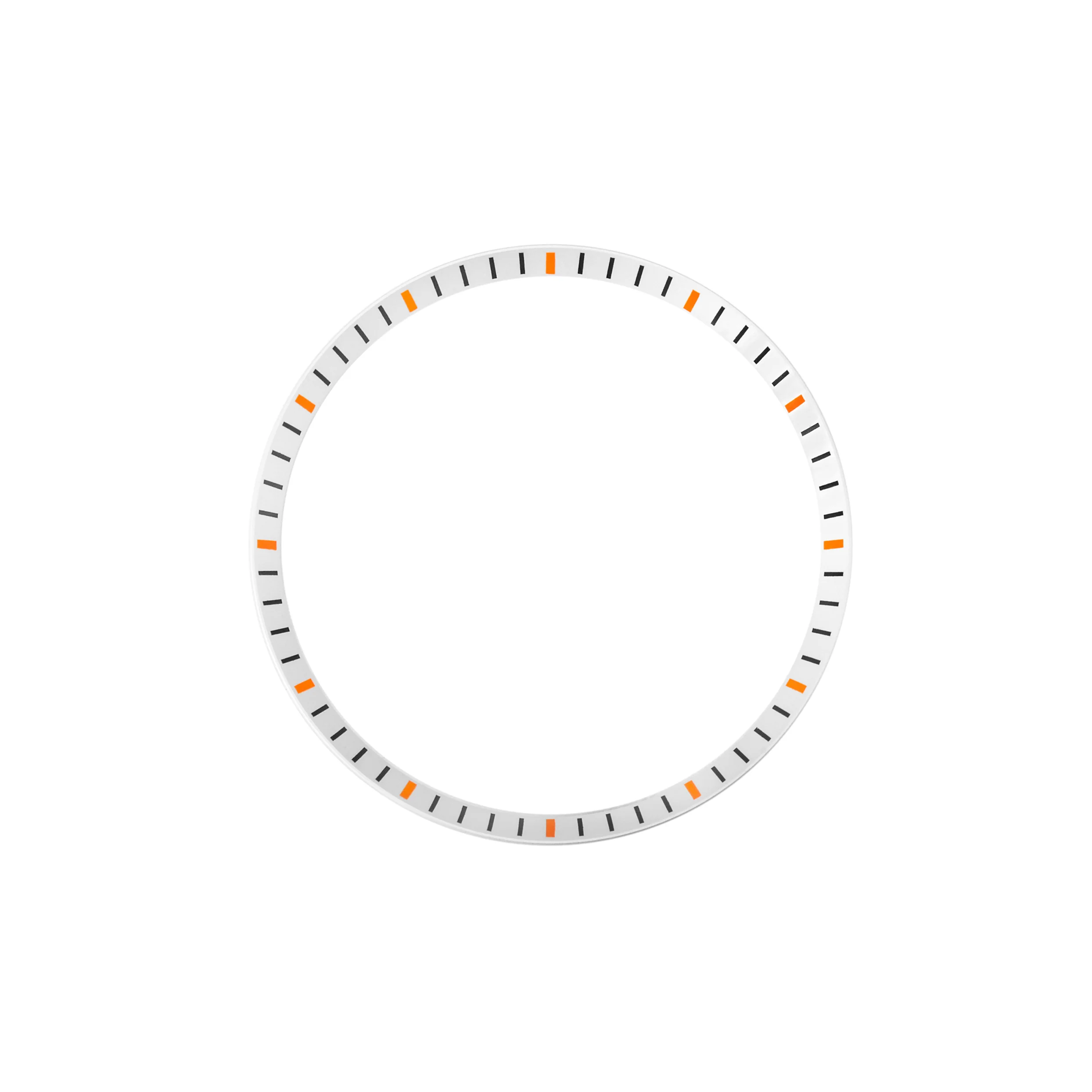 Seiko Mod SKX / SRPD Chapter Ring: Metallic White With Orange Markers - Image 3