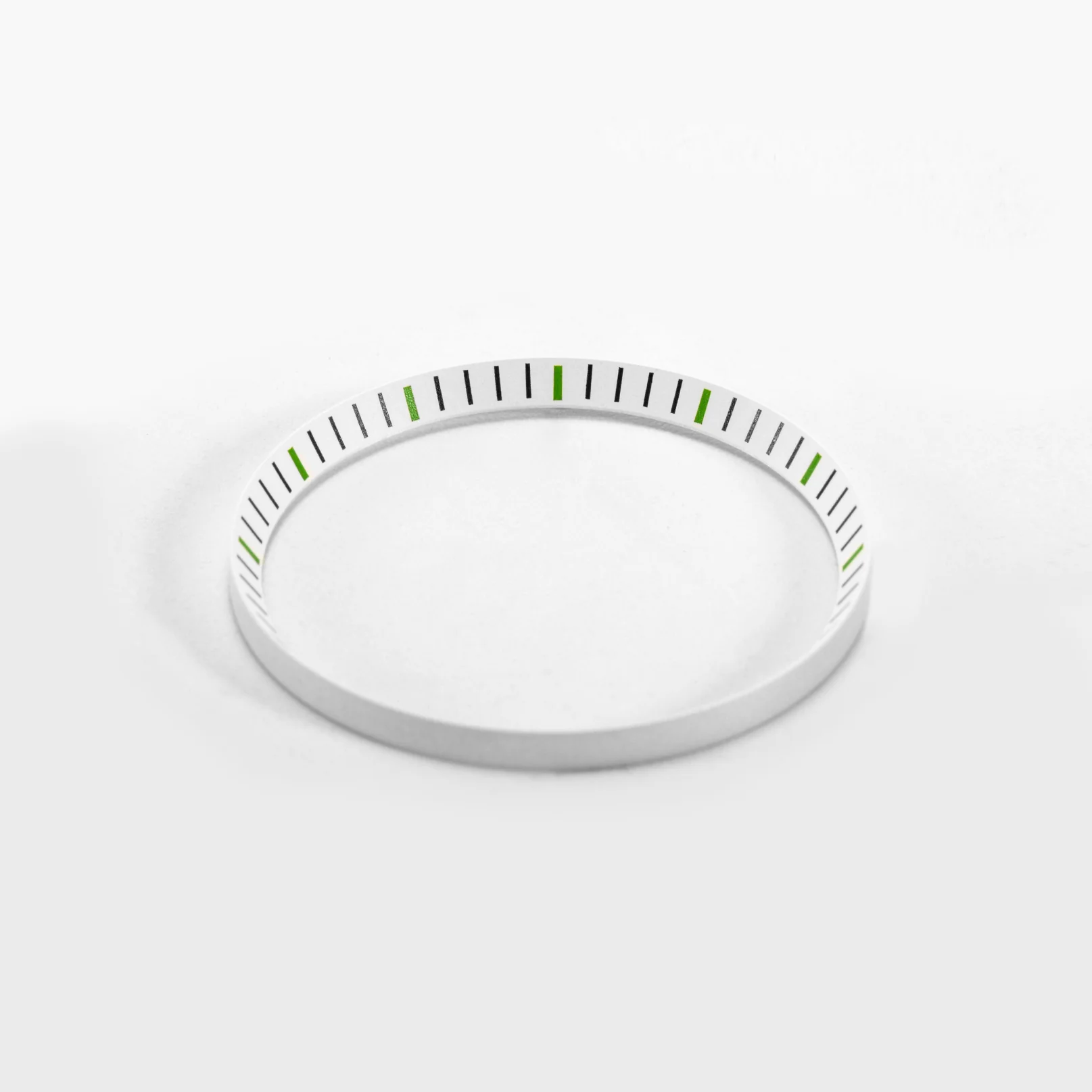 Seiko Mod SKX / SRPD Chapter Ring: White With Green Markers