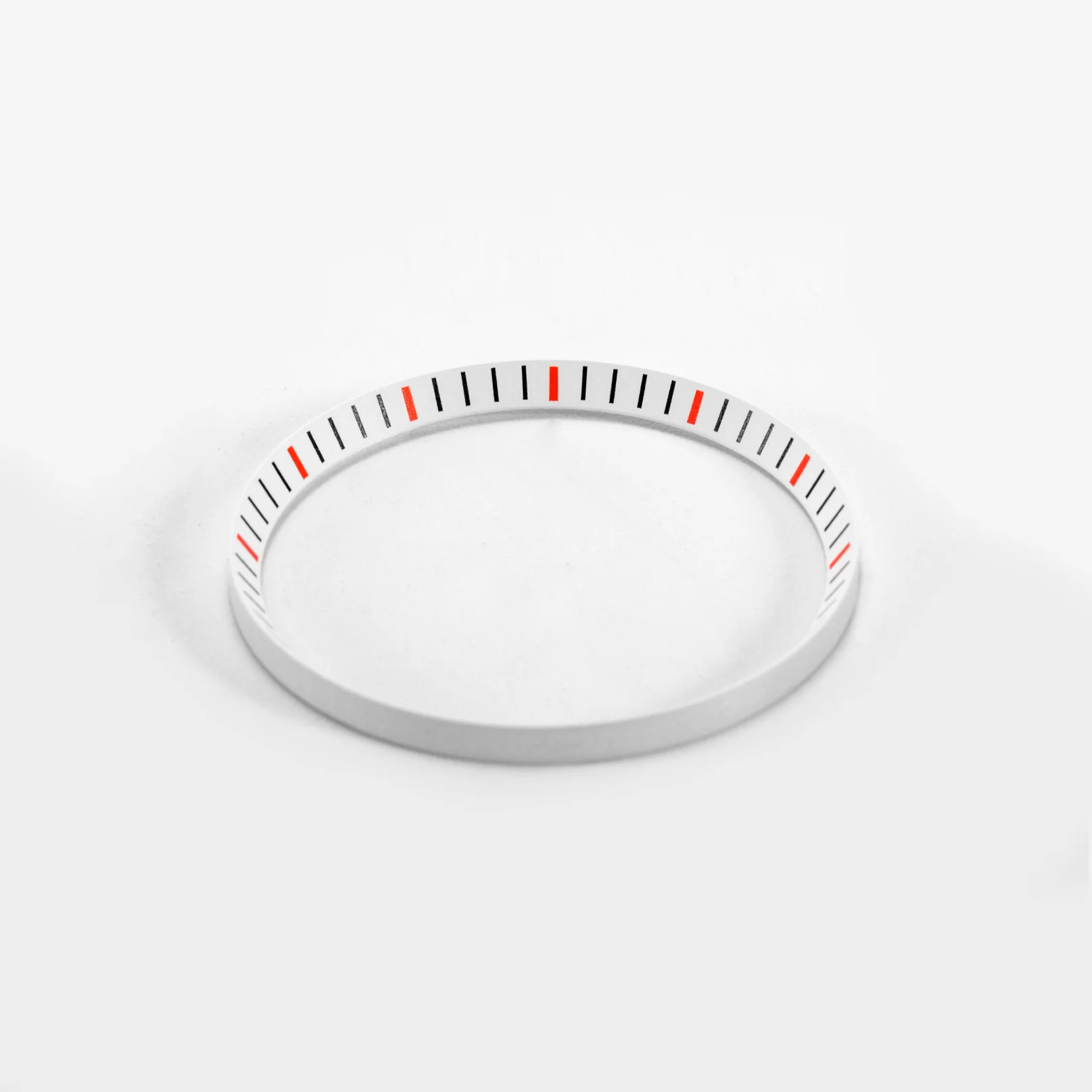 Seiko Mod SKX / SRPD Chapter Ring: White With Red Markers
