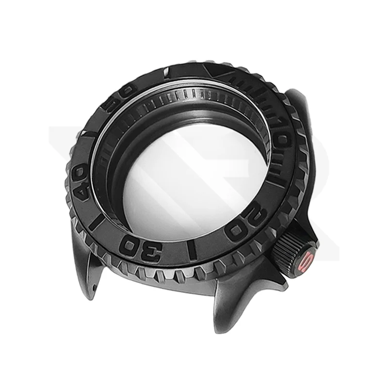 YM Style Sandblasted Case Set for Seiko Mod: Black - Image 2