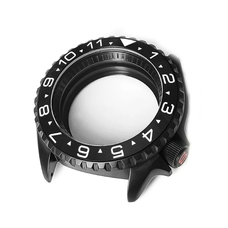 GMT Style Sandblasted Case Set for Seiko SKX / SRPD Mod : Black - Image 2