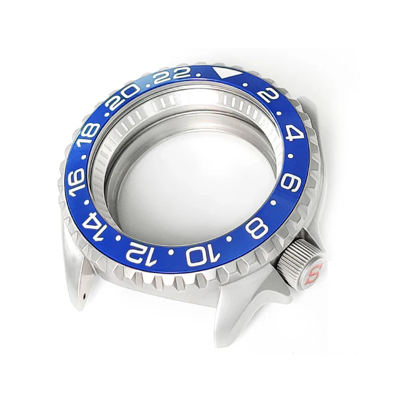 GMT Style Sandblasted Case Set for Seiko SKX / SRPD Mod : Silver - Image 2