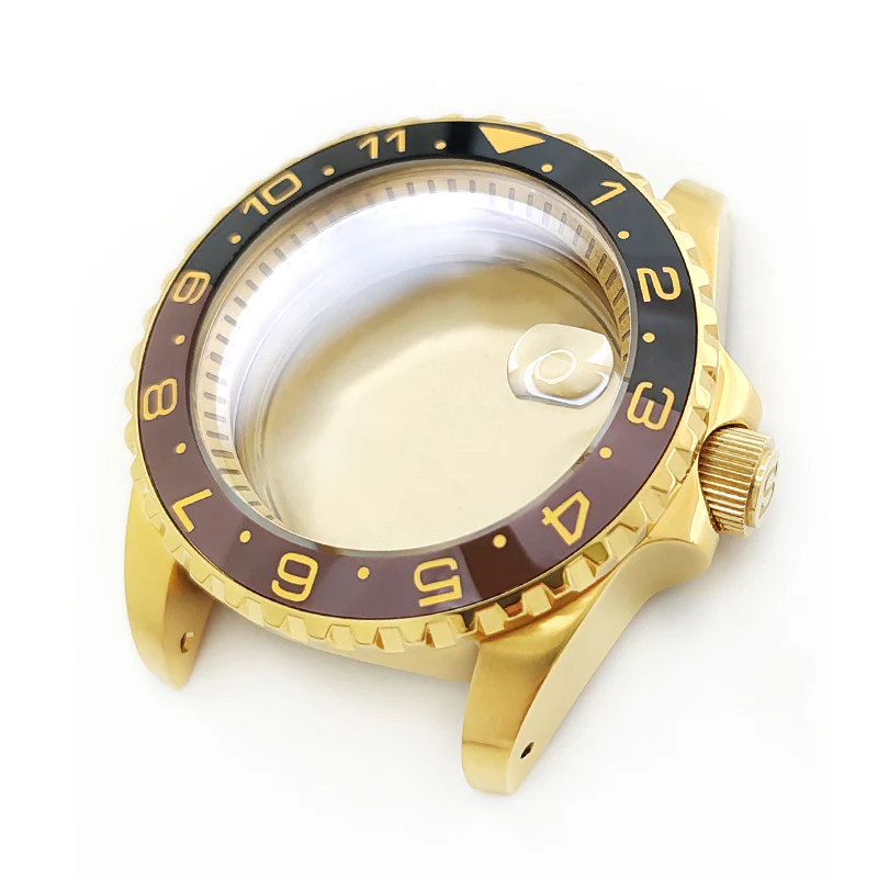 GMT Oyster Style Brushed Case Set for Seiko SKX / SRPD Mod: Gold - Image 3