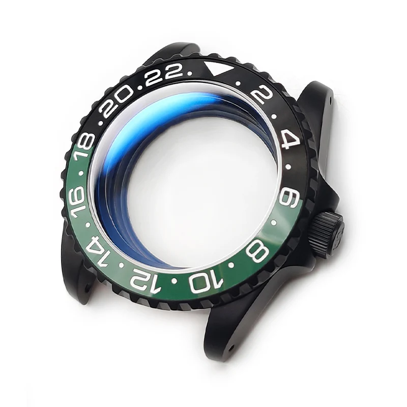 GMT Oyster Style Sandblasted Case Set for Seiko SKX / SRPD Mod: Black - Image 2