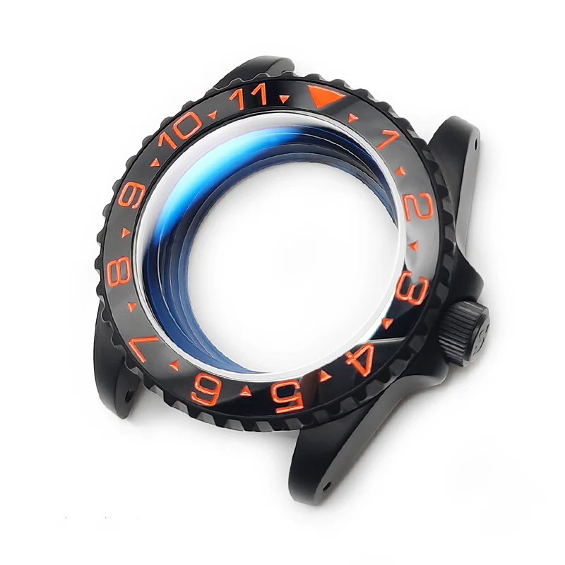 GMT Oyster Style Sandblasted Case Set for Seiko SKX / SRPD Mod: Black - Image 4