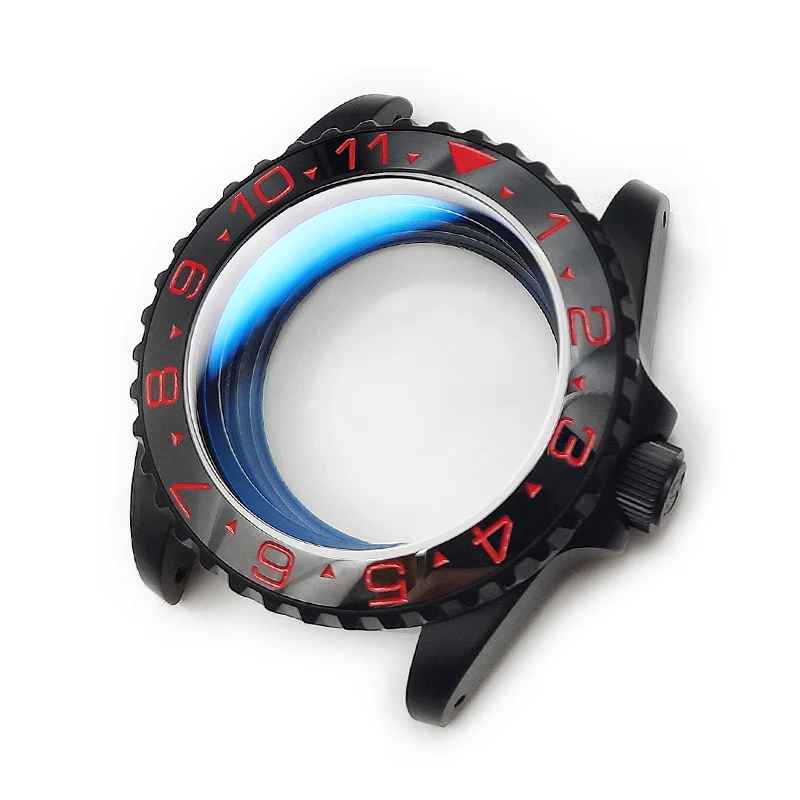 GMT Oyster Style Sandblasted Case Set for Seiko SKX / SRPD Mod: Black - Image 5