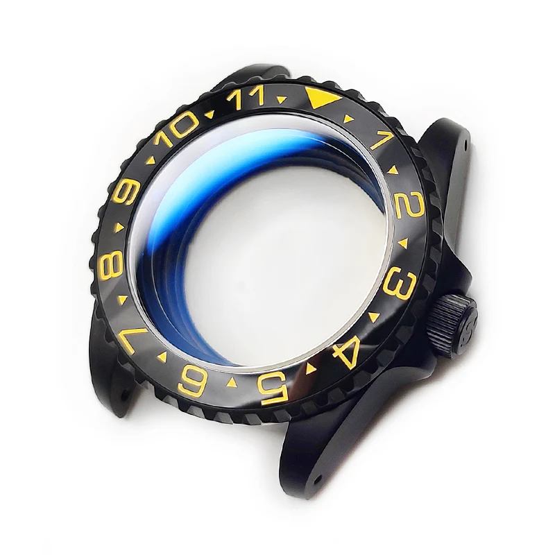 GMT Oyster Style Sandblasted Case Set for Seiko SKX / SRPD Mod: Black - Image 7