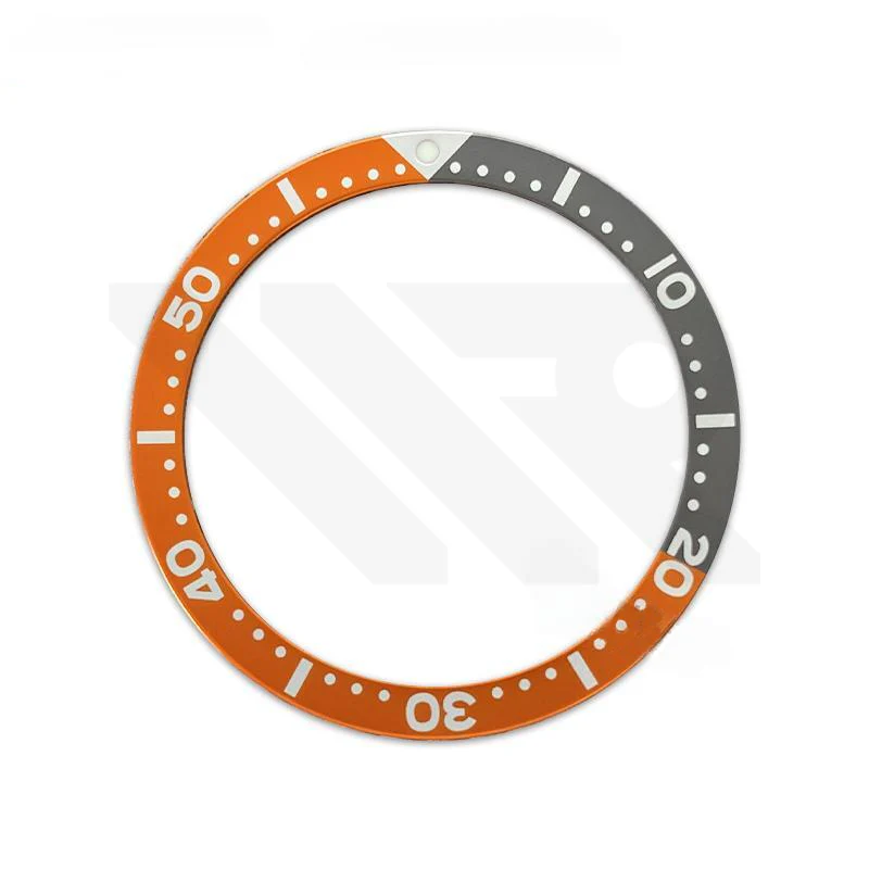 SKX007 Aluminium Flat Bezel Insert for SKX/SRPD - Grey/Orange