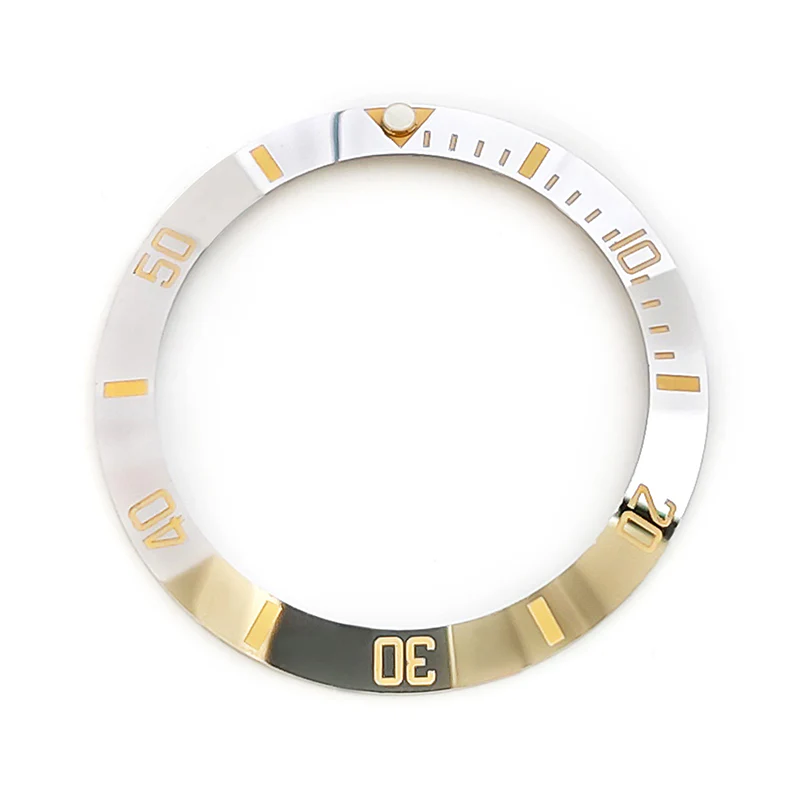 Sub Style Ceramic Sloped Bezel Insert for SKX/SRPD - Silver/Cream