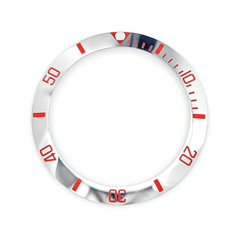 Sub Style Ceramic Sloped Bezel Insert for SKX/SRPD - Silver/Red
