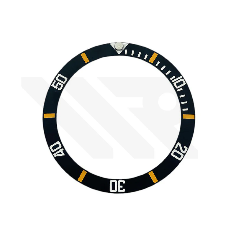 SUB Ceramic Sloped Bezel Insert for SKX/SRPD: Matte Black/Orange