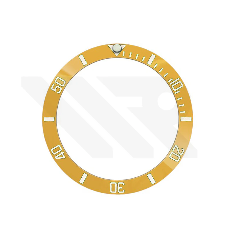 SUB Ceramic Sloped Bezel Insert for SKX/SRPD - Yellow/White