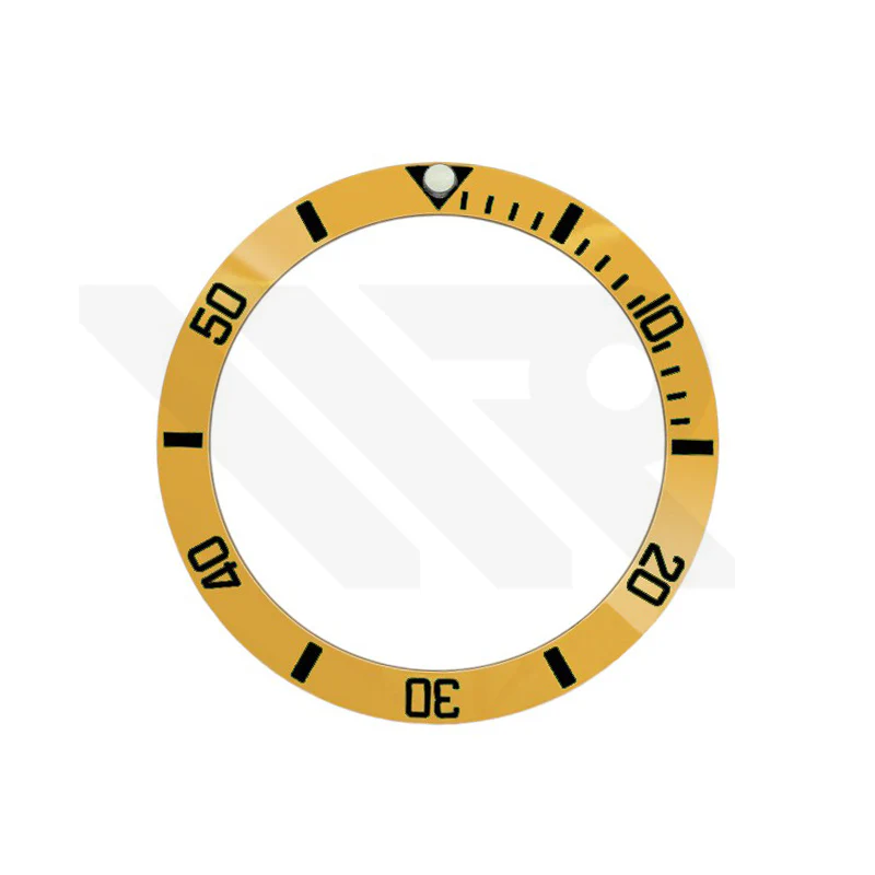 SUB Ceramic Sloped Bezel Insert for SKX/SRPD - Yellow/Black