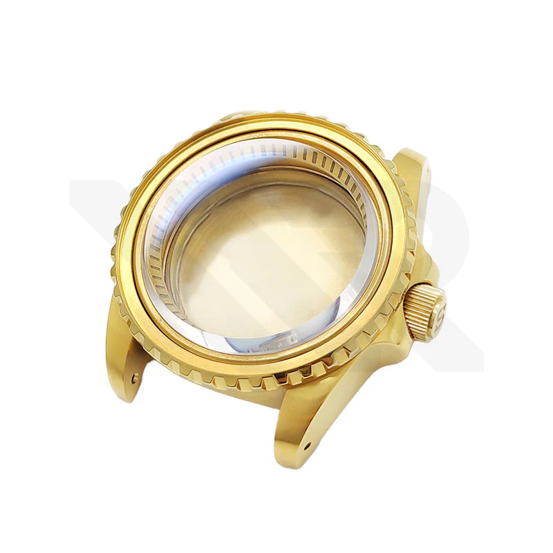 SUB Oyster Style Brushed Case Set for Seiko SKX / SRPD Mod: Gold - Image 2