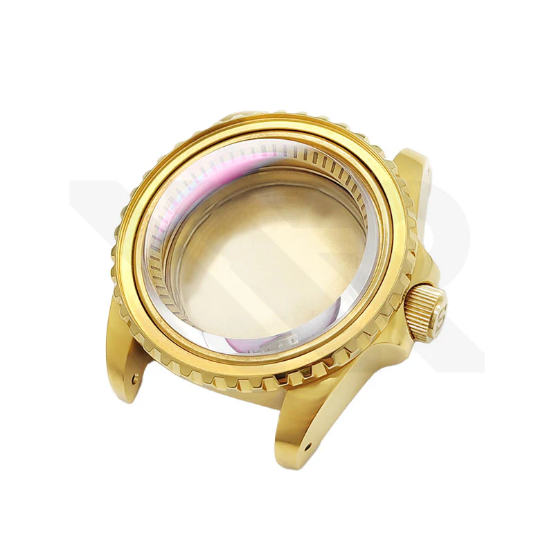 SUB Oyster Style Brushed Case Set for Seiko SKX / SRPD Mod: Gold - Image 3