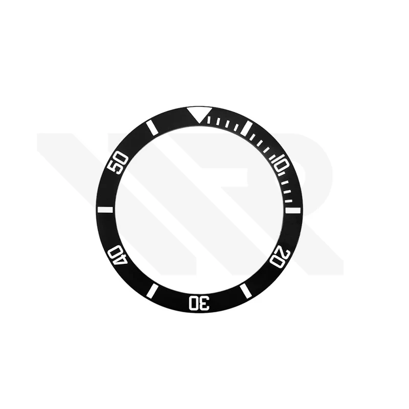 SUB Style Ceramic Sloped Bezel Insert for SKX/SRPD: Black/White