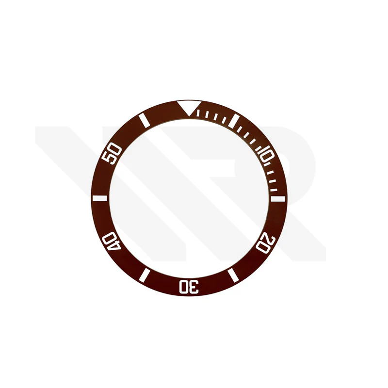 SUB Style Ceramic Sloped Bezel Insert for SKX/SRPD: Brown/White