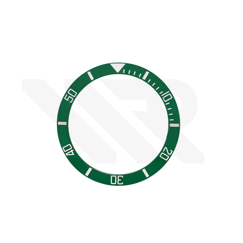 SUB Style Ceramic Sloped Bezel Insert for SKX/SRPD: Green/White
