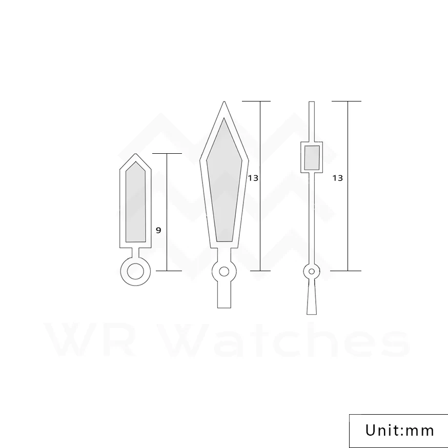 Sword Watch Hands for Seiko Mod: Blue - Image 3