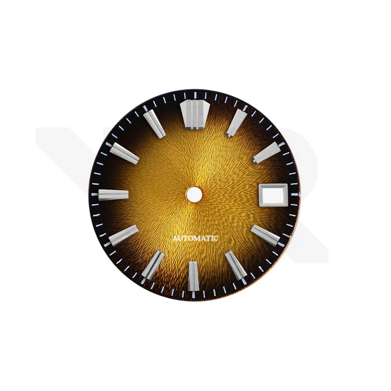 Textured Metallic Sunburst Dial for Seiko Mod: Gradient Orange Dial GS Indices