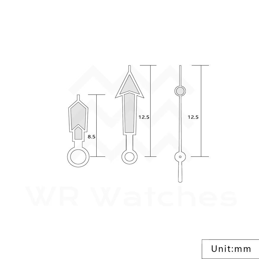 TM Watch Hands for Seiko Mod: Black - Image 3