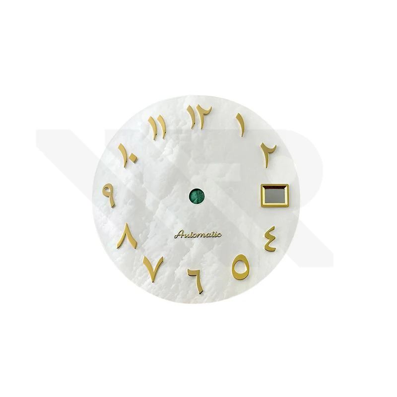 Dark Blue Mother of Pearl Arabic Indices Dial for Seiko Mod - Silver Indices - Image 4