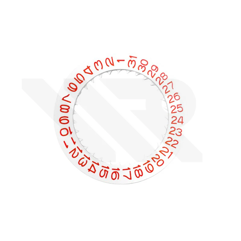 White NH35 Date Disc - Orange Numeric