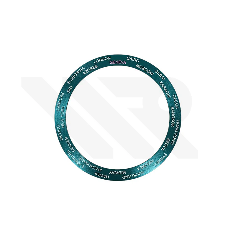 World Time Aluminium Sloped Bezel Insert for SKX007 /SRPD - Emerald