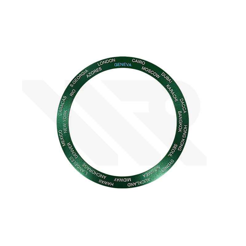 World Time Aluminium Sloped Bezel Insert for SKX007 /SRPD - Green