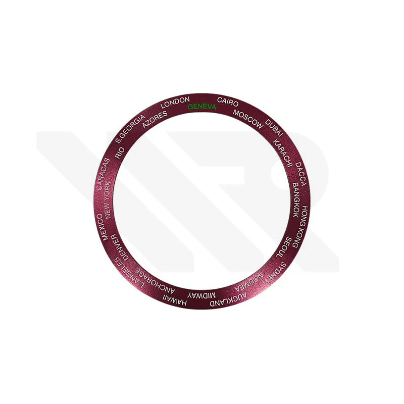 World Time Aluminium Sloped Bezel Insert for SKX007 /SRPD - Red