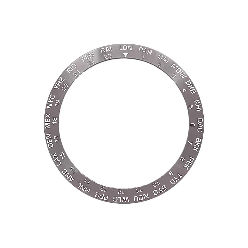 World Time GMT Ceramic Sloped Bezel Insert for SKX/SRPD - Grey/White