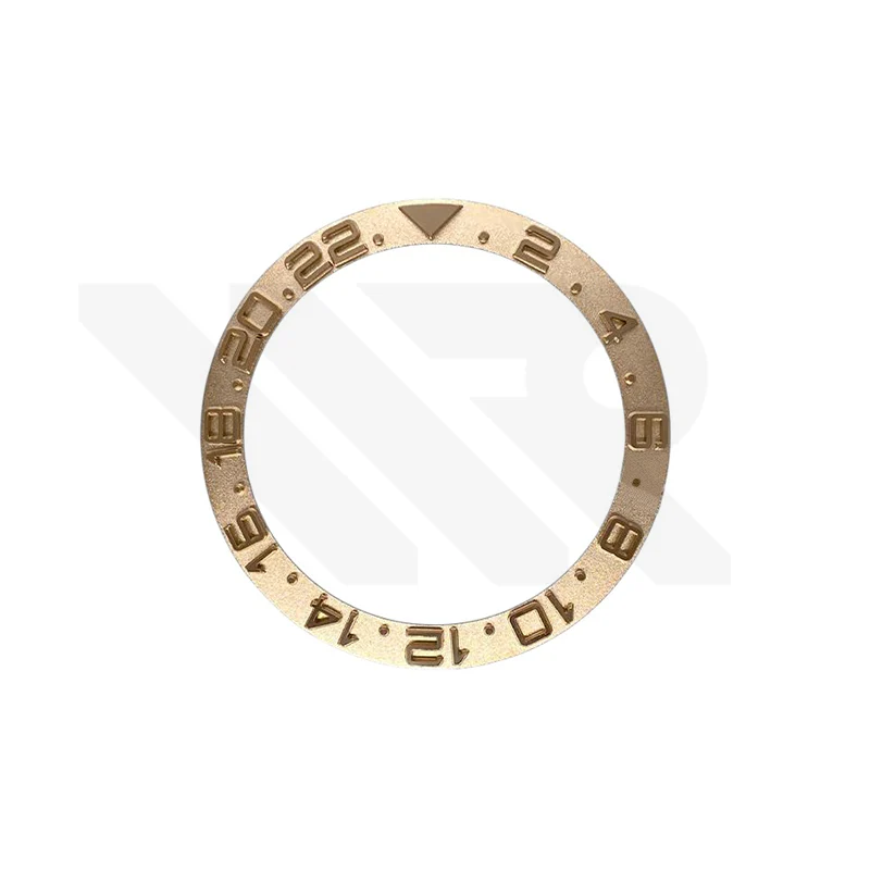 YM Style GMT-24 Ceramic Sloped Bezel Insert for SKX/SRPD: Rose Gold