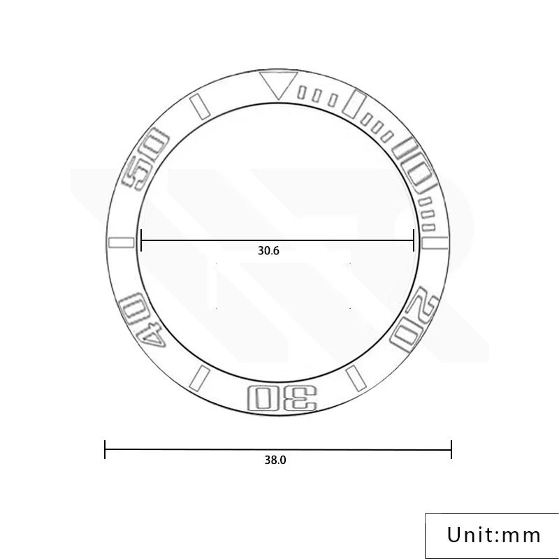 YM Aluminium Sloped  Bezel Insert for SKX/SRPD - Red/Gold - Image 2