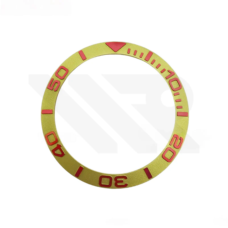 YM2 Aluminium Sloped Bezel Insert for SKX/SRPD - Light Gold/Pink
